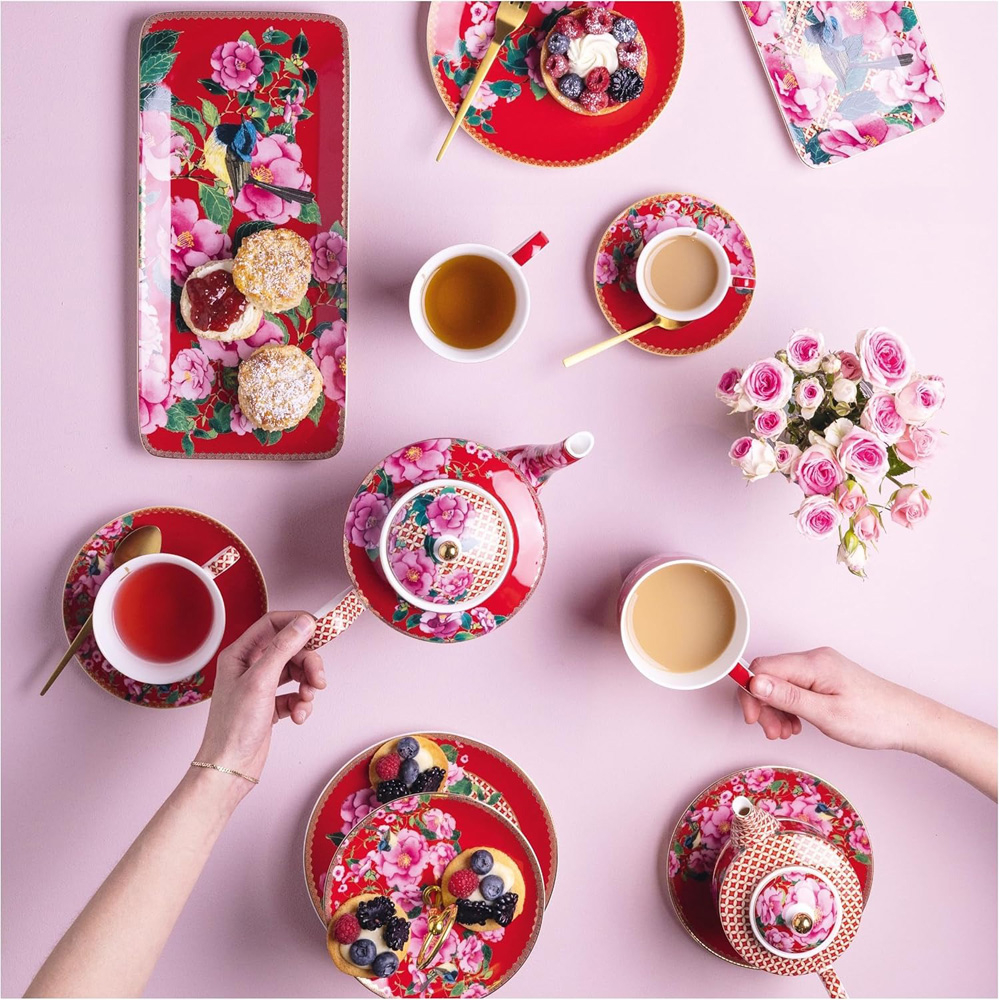 Чайник заварювальний із ситечком Maxwell & Williams TEAS&C`S Silk Road Cherry Red, порцеляна, 500 мл