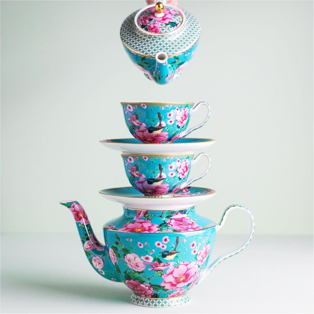 Чашка з блюдцем Maxwell & Williams TEAS&C`S Silk Road Aqua, порцеляна, 200 мл