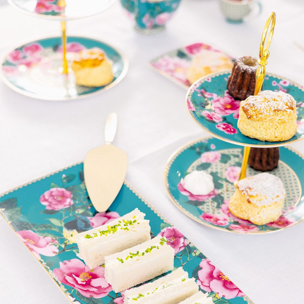 Підставка для тістечок двохрівнева Maxwell & Williams TEAS&C`S Silk Road Aqua, порцеляна, 19,5 х 23 см