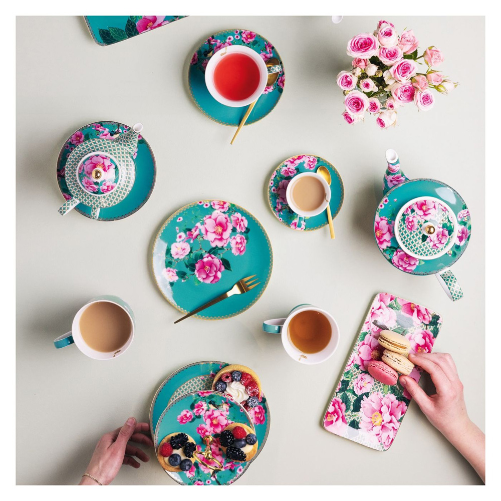 Блюдо сервірувальне прямокутне Maxwell & Williams TEAS&C`S Silk Road Aqua, порцеляна, 25 х 12 см