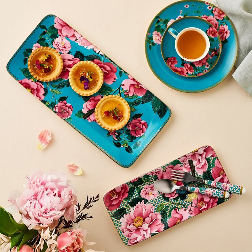 Блюдо сервірувальне прямокутне Maxwell & Williams TEAS&C`S Silk Road Aqua, порцеляна, 25 х 12 см