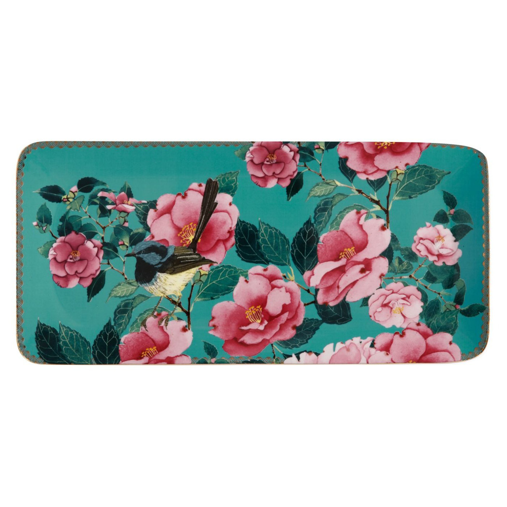 Блюдо сервировочное прямоугольное Maxwell & Williams TEAS&C`S Silk Road Aqua, фарфор, 33 х 15,5 см