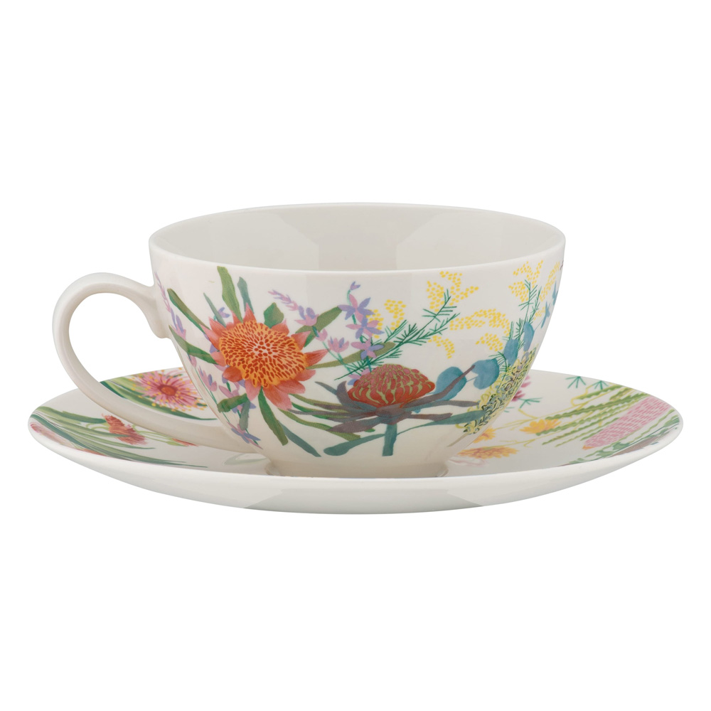 Чашка з блюдцем Maxwell & Williams ROYAL BOTANIC GARDENS NATIVE BLOOMS, порцеляна, 400 мл