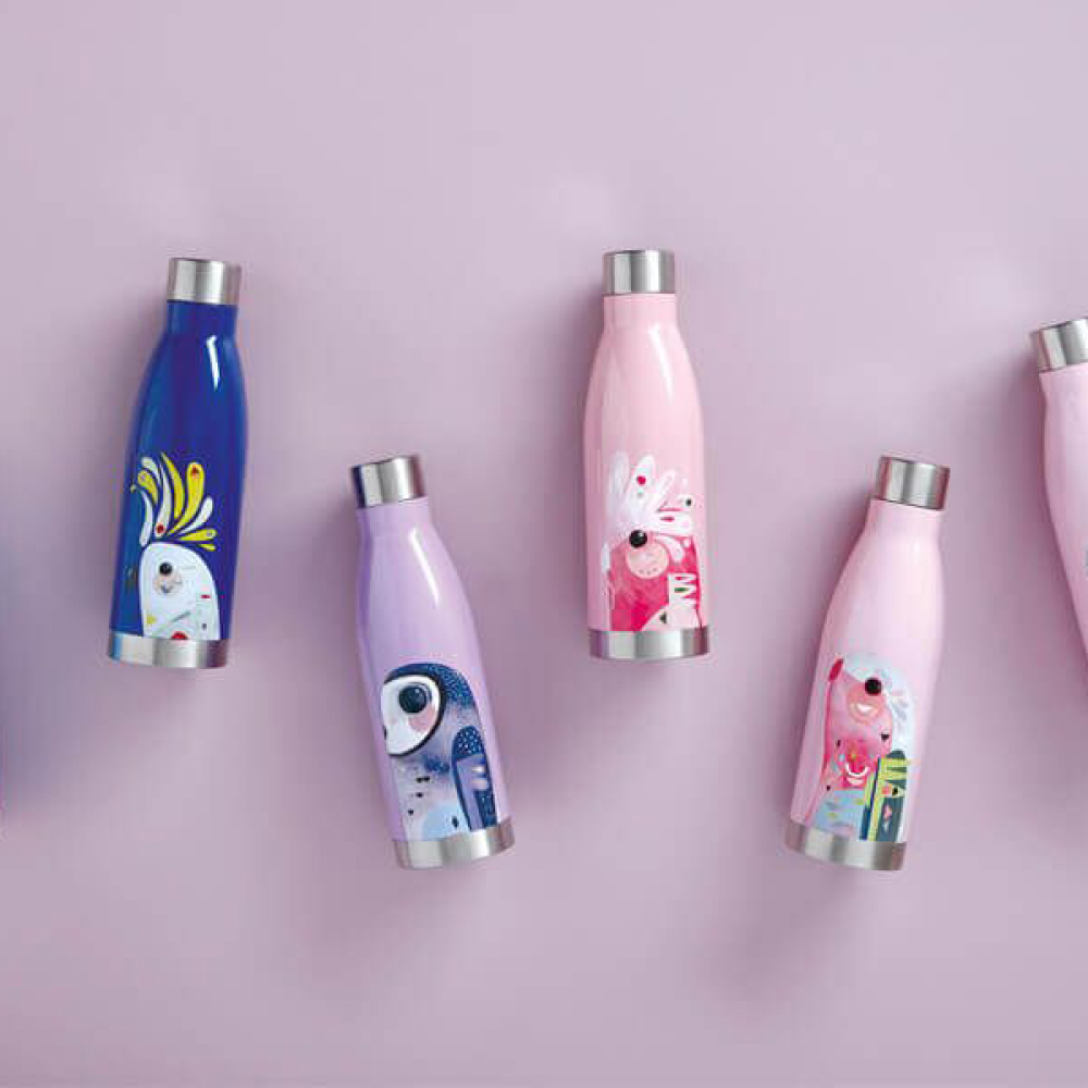 Бутылка металлическая Maxwell & Williams Parrot PETE CROMER, с двойными стенками, 500 мл