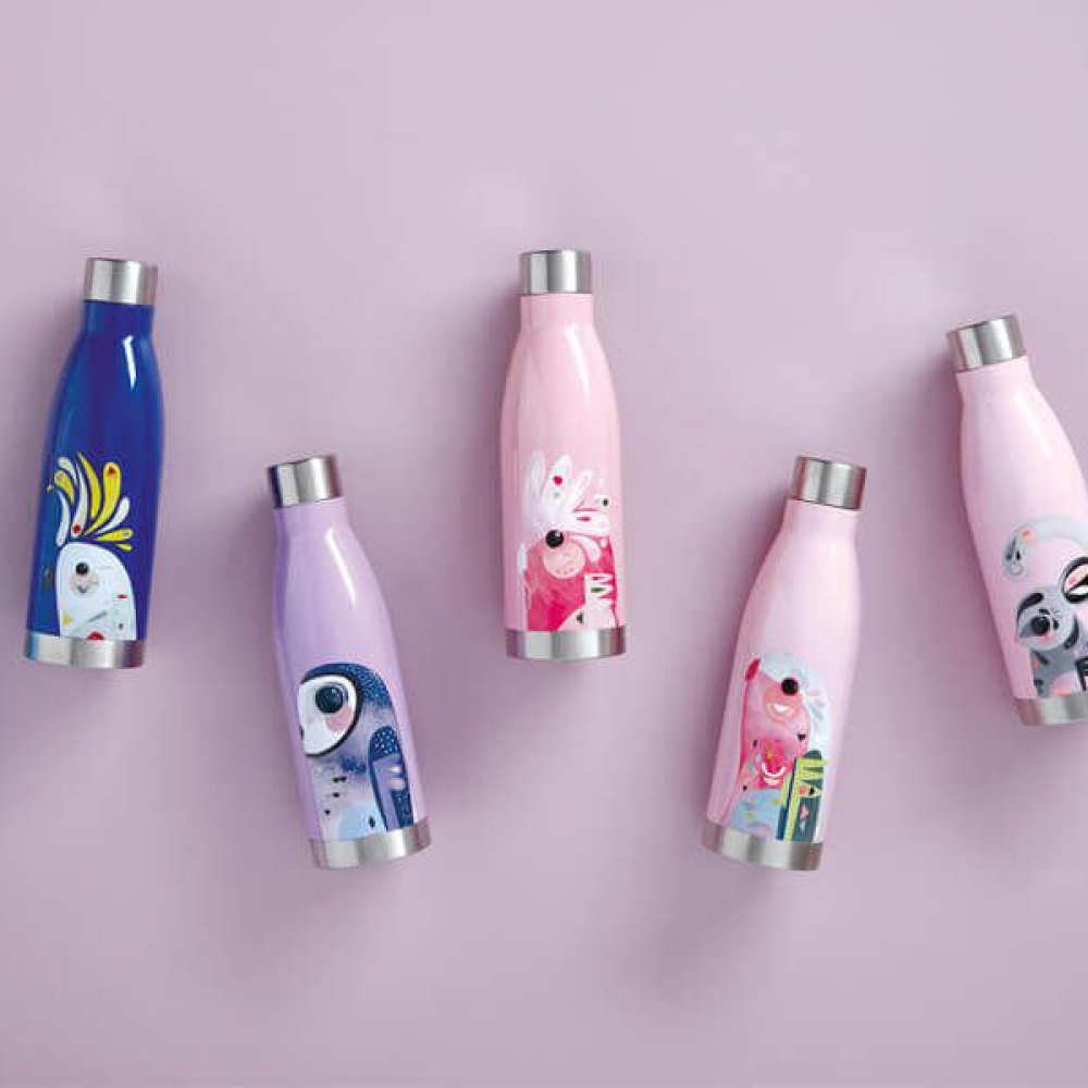 Бутылка металлическая Maxwell & Williams Kookaburra PETE CROMER, с двойными стенками, 500 мл