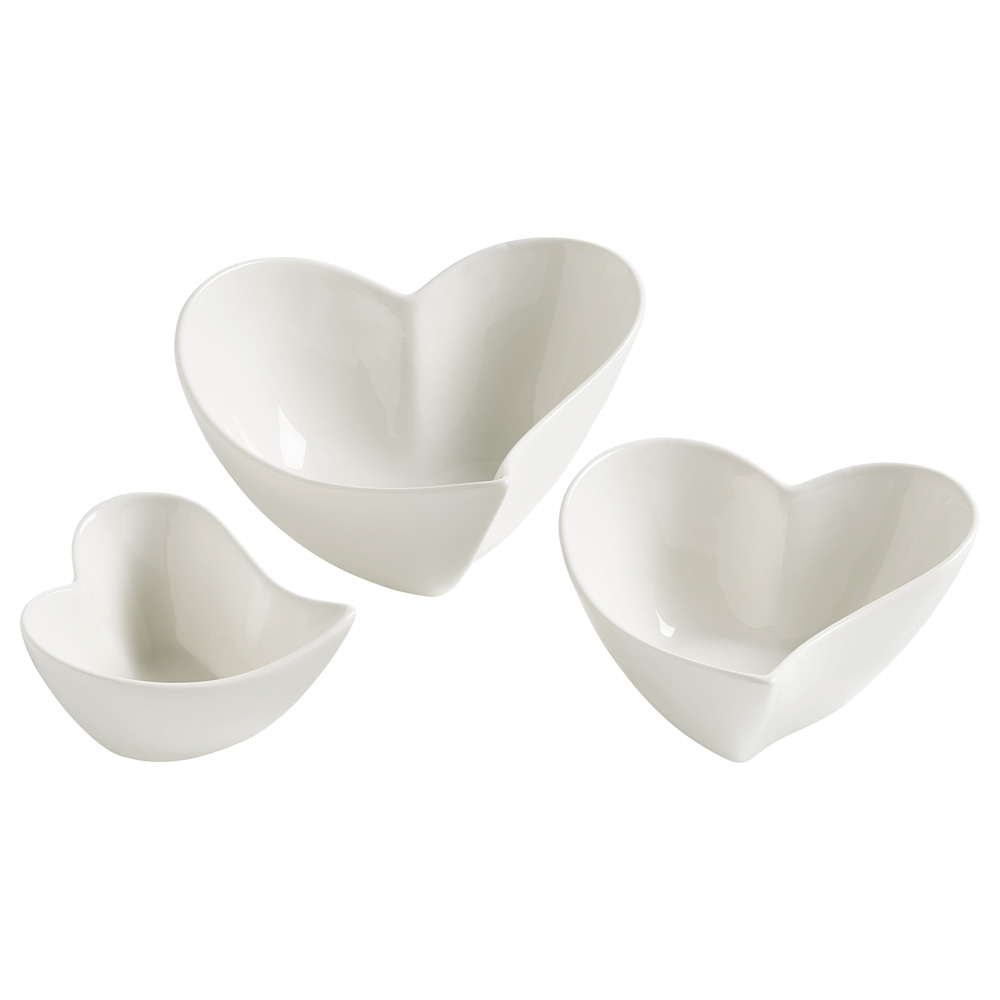Набор мисок Maxwell & Williams WHITE BASICS HEART, 3 пр.