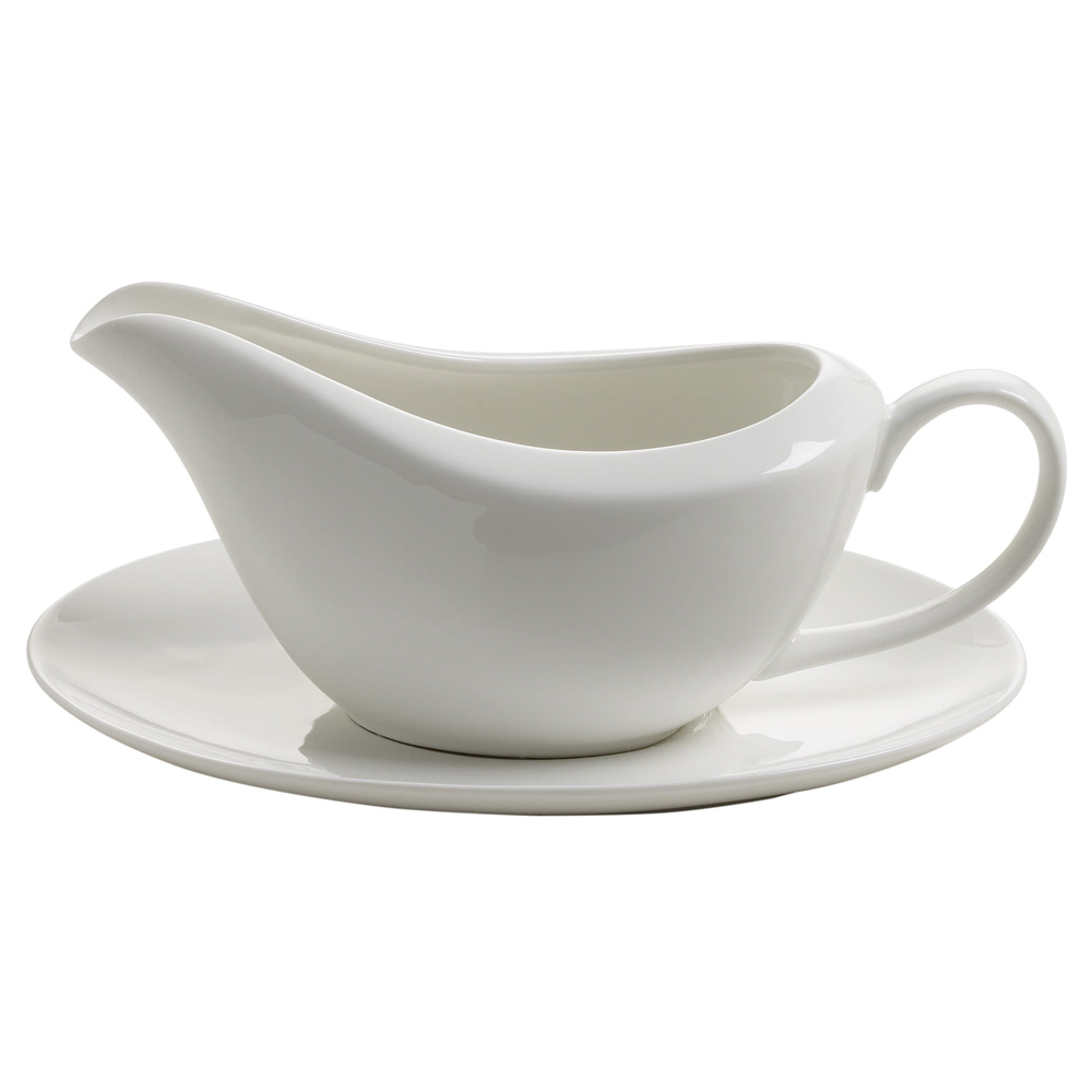Соусник с блюдцем Maxwell & Williams WHITE BASICS ROUND, фарфор, 260 мл