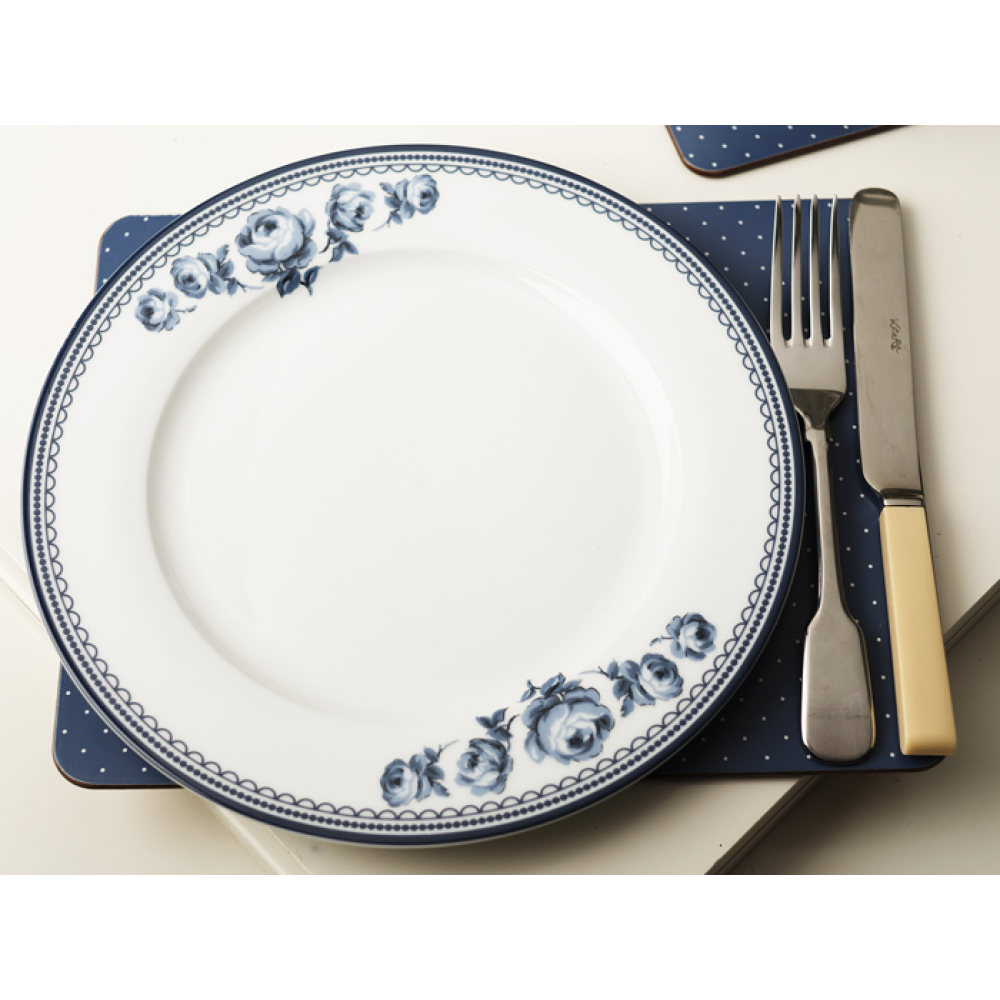 Тарелка обеденная CreativeTops VINTAGE INDIGO, круглая, фарфор, диам. 27 см