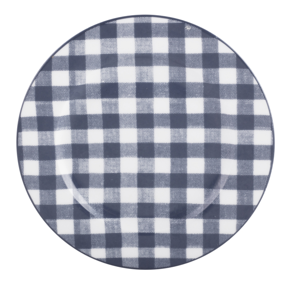 Тарелка десертная CreativeTops VINTAGE INDIGO Gingham, фарфор, диам. 19 см