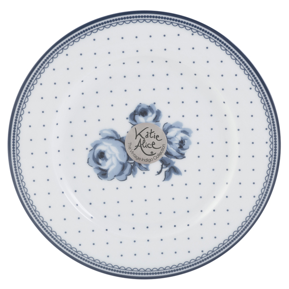 Тарілка десертна CreativeTops VINTAGE INDIGO White Floral, порцеляна, діам. 19 см
