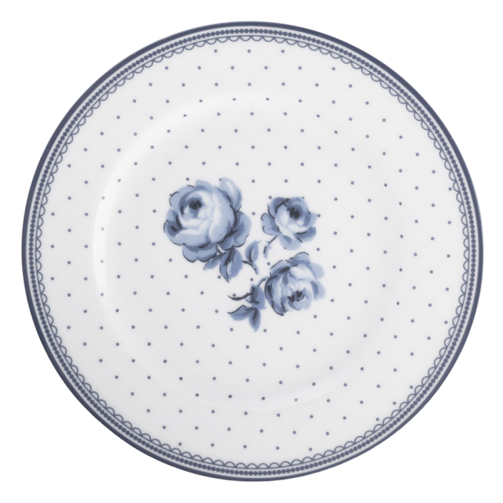 Тарелка десертная CreativeTops VINTAGE INDIGO White Floral, фарфор, диам. 19 см