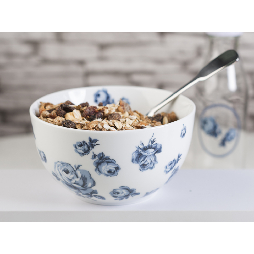 Миска для мюсли CreativeTops VINTAGE INDIGO White Floral, фарфор, диам. 15 см, h 8 см