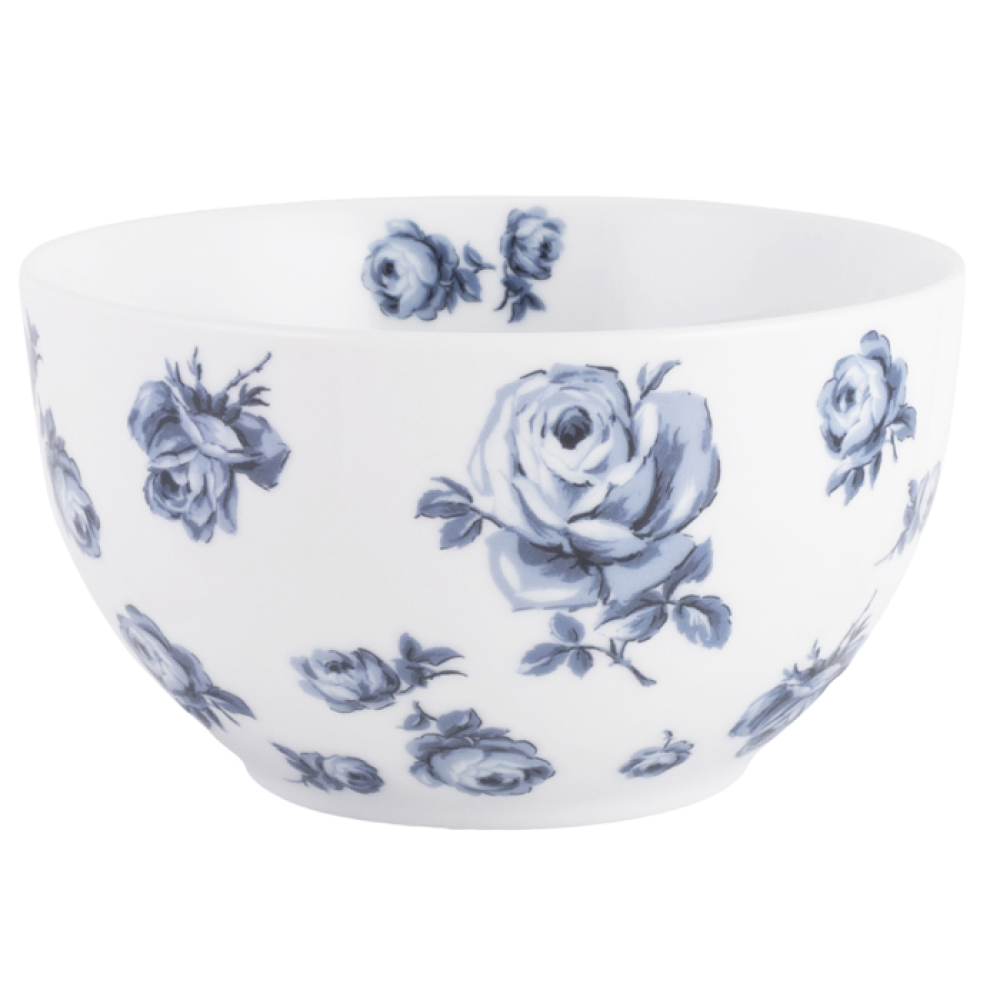 Миска для мюсли CreativeTops VINTAGE INDIGO White Floral, фарфор, диам. 15 см, h 8 см