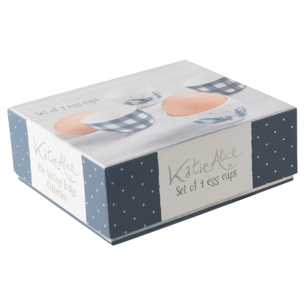 Набір підставок для яєць CreativeTops VINTAGE INDIGO, порцеляна, 4шт.