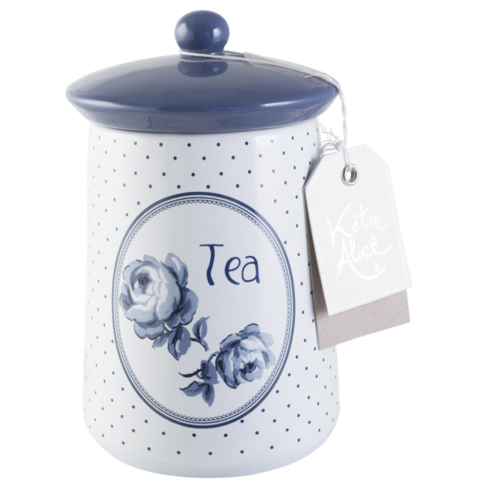 Ємність для чаю CreativeTops VINTAGE INDIGO, з кришкою, кераміка, 16 х 9 см