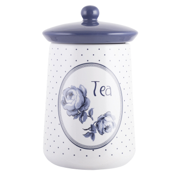 Ємність для чаю CreativeTops VINTAGE INDIGO, з кришкою, кераміка, 16 х 9 см
