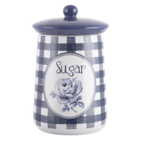 Емкость для сахара CreativeTops VINTAGE INDIGO, с крышкой, керамика, 16 х 9 см