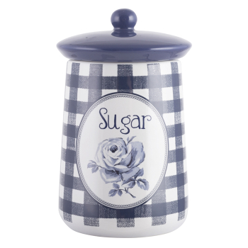 Ємність для цукру CreativeTops VINTAGE INDIGO, з кришкою, кераміка, 16 х 9 см