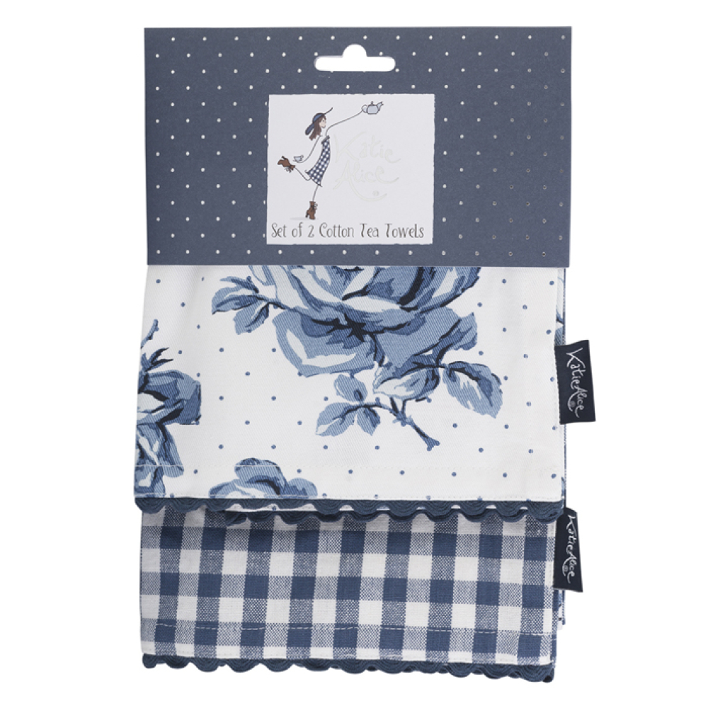 Набір кухонних рушників CreativeTops VINTAGE INDIGO, бавовна, 2 шт., 25 х 36 см