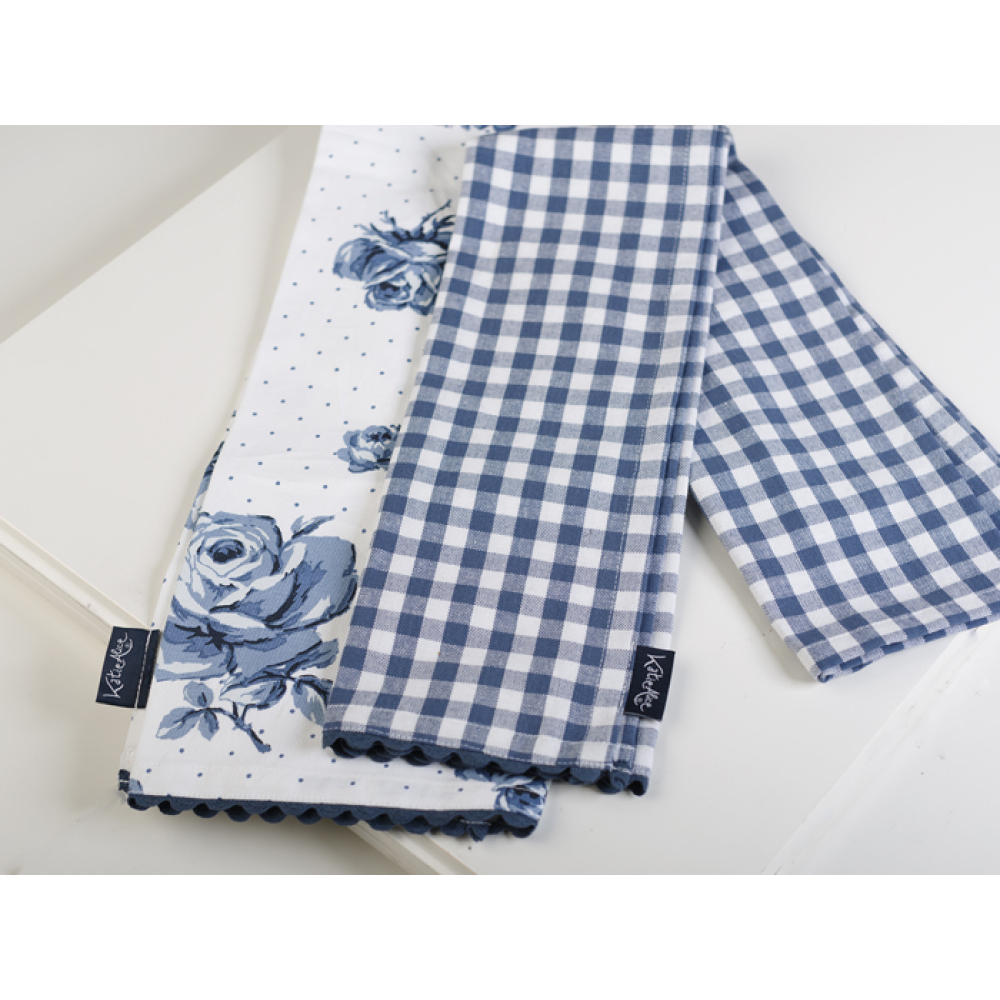 Набір кухонних рушників CreativeTops VINTAGE INDIGO, бавовна, 2 шт., 25 х 36 см