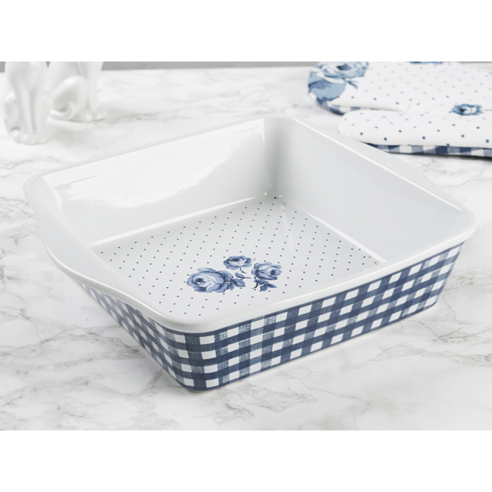 Форма керамическая для запекания CreativeTops VINTAGE INDIGO, квадратная, 27 х 23 х 7 см