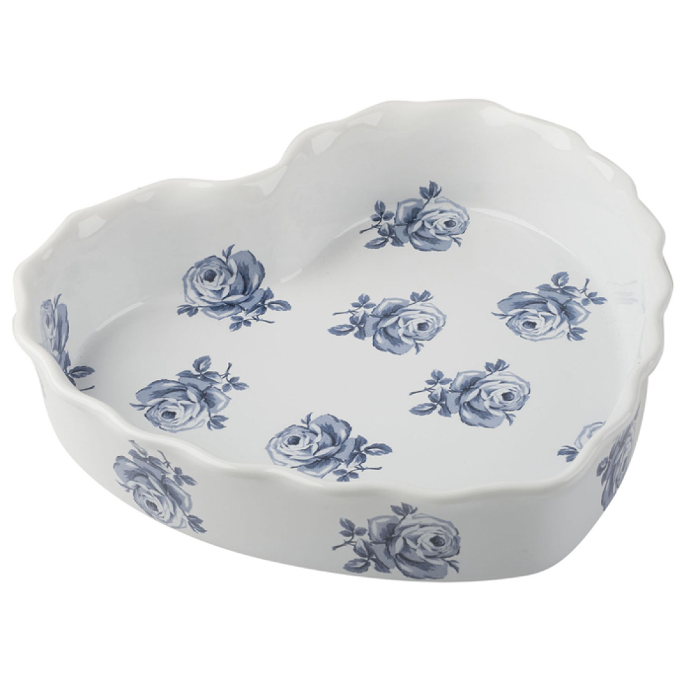 Форма керамічна для запікання CreativeTops VINTAGE INDIGO Heart, 23 х 23 х 5 см