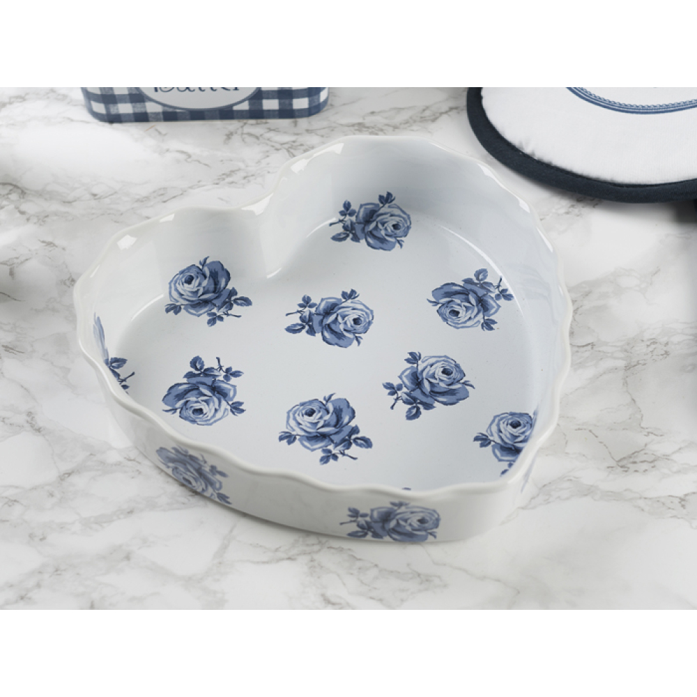 Форма керамічна для запікання CreativeTops VINTAGE INDIGO Heart, 23 х 23 х 5 см