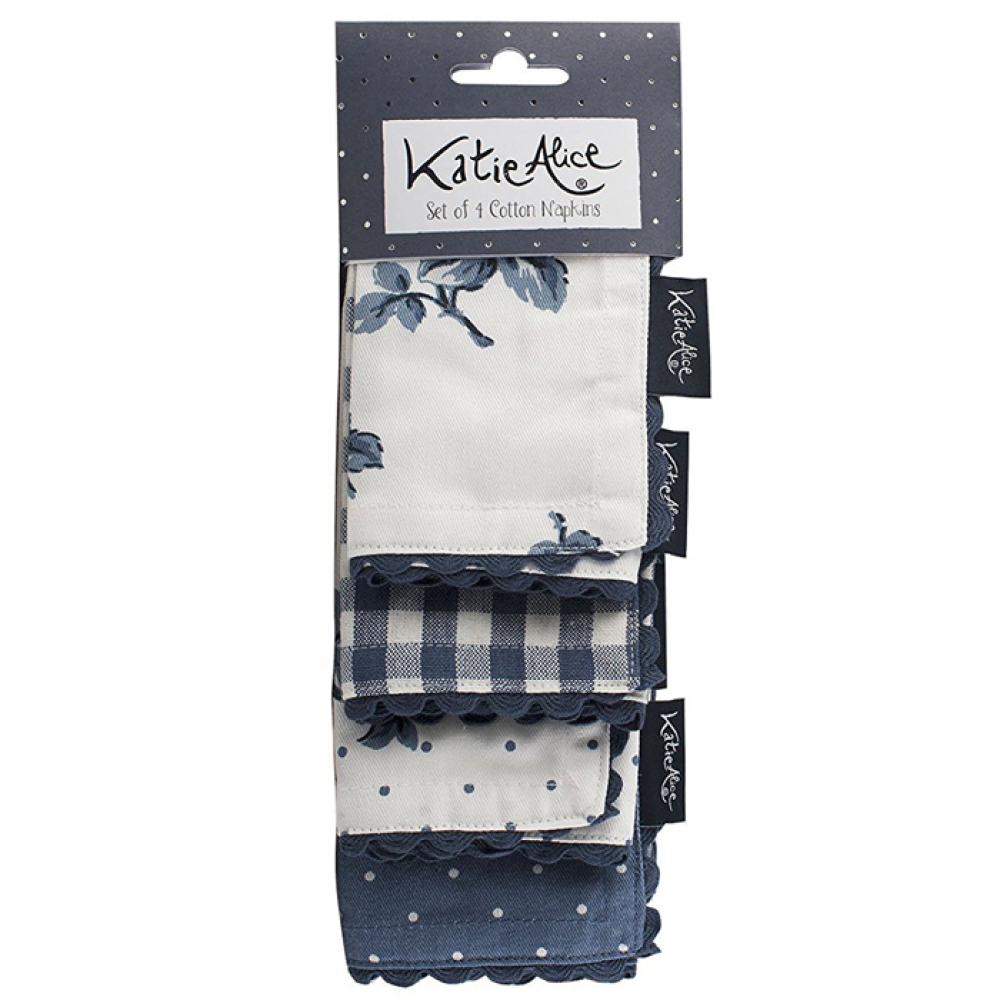 Набор салфеток CreativeTops VINTAGE INDIGO, 100% хлопок, 4 шт.