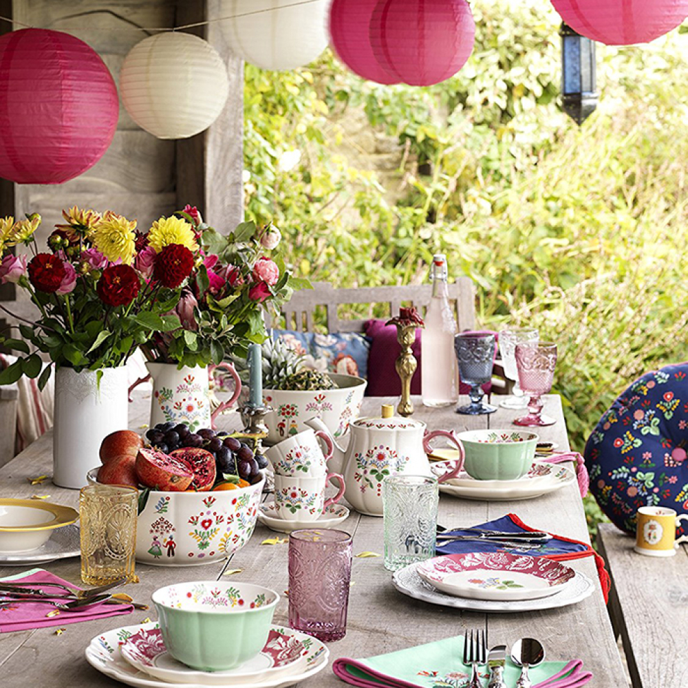 Кружка CreativeTops FESTIVAL FOLK, зеленая, керамика, 320 мл