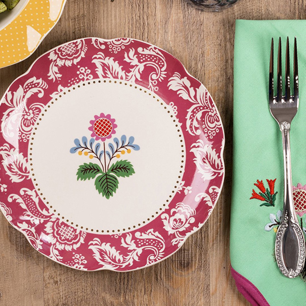 Тарелка десертная CreativeTops FESTIVAL FOLK, керамика, диам. 21 см