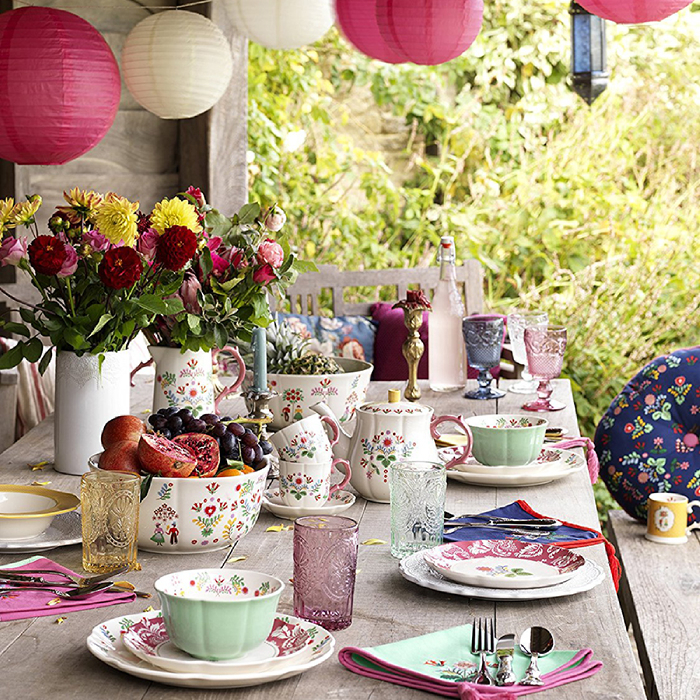 Чашка із блюдцем CreativeTops FESTIVAL FOLK, кераміка, 250 мл