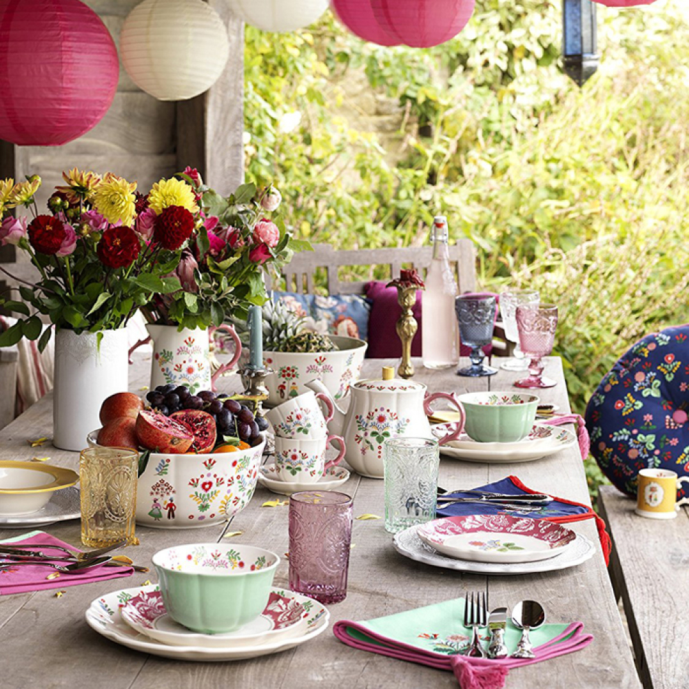 Набор из 4 салфеток CreativeTops FESTIVAL FOLK, 100% хлопок