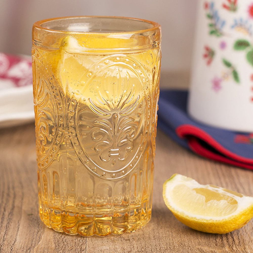 Склянка CreativeTops FESTIVAL FOLK жовта, 350 мл