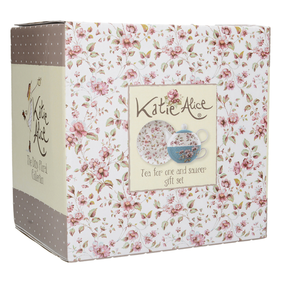 Набор для чая CreativeTops DITSY FLORAL: чашка с блюдцем, чайник заварочный, фарфор, 280 мл