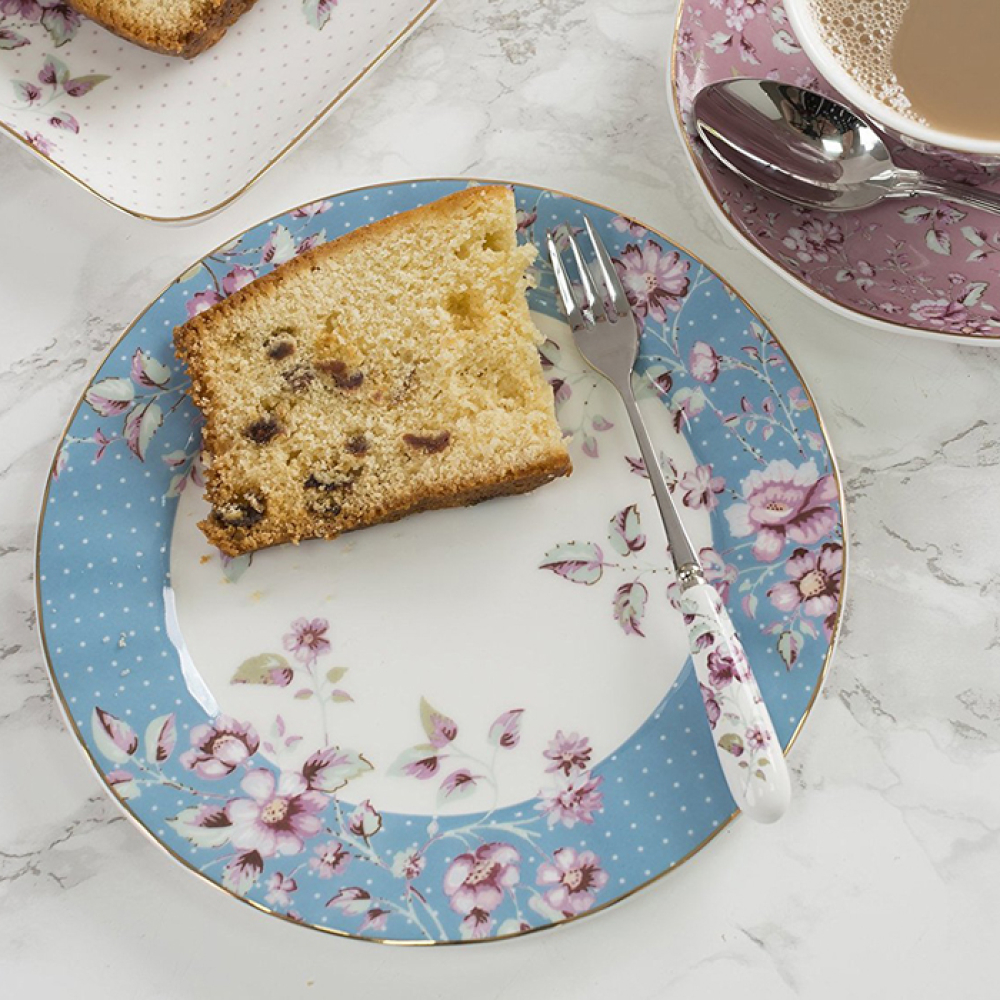 Тарелка десертная CreativeTops DITSY FLORAL голубая, фарфор, диам. 19 см