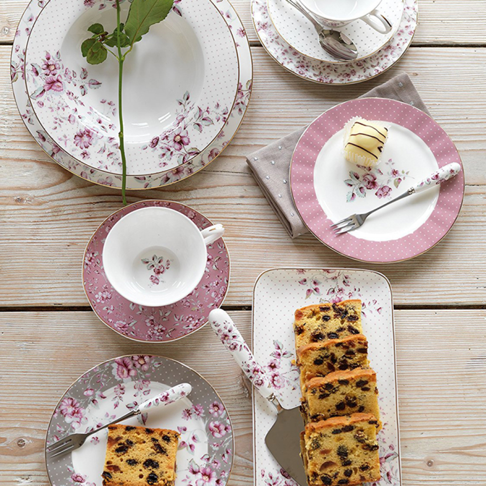 Тарелка десертная CreativeTops DITSY FLORAL голубая, фарфор, диам. 19 см