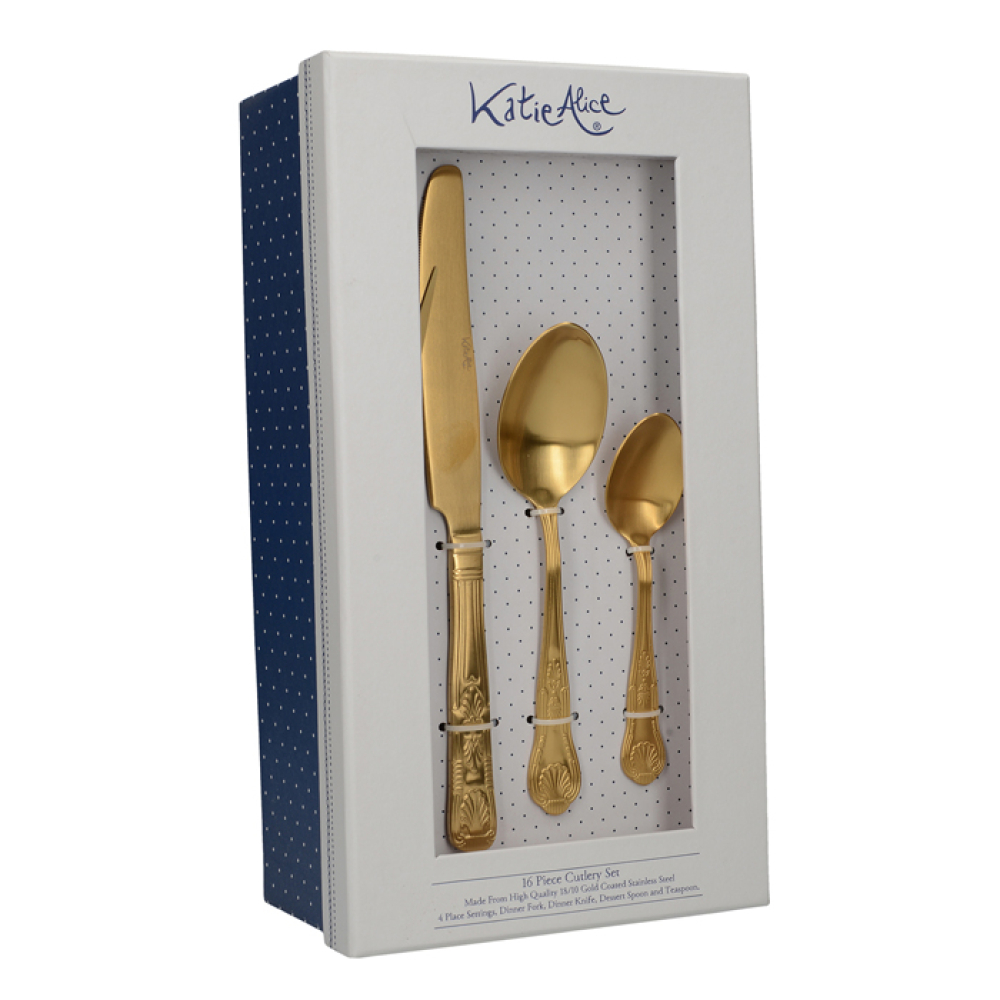 Набор столовых приборов CreativeTops Katie Alice, с покрытием, 16 пр.