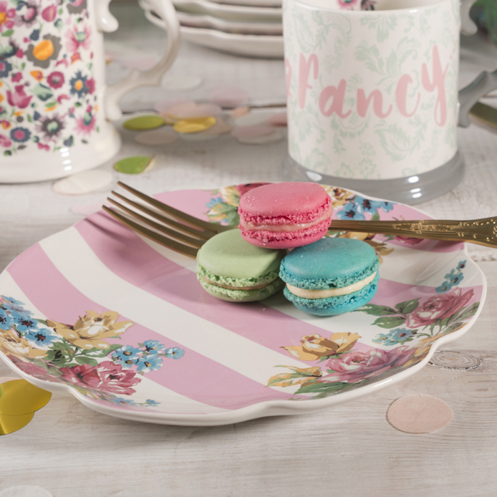 Тарелка десертная CreativeTops BLOOMING FANCY Stripe, керамика, диам. 20,5 см