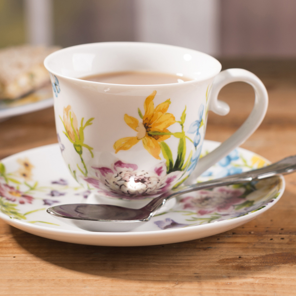 Чашка з блюдечком CreativeTops ENGLISH GARDEN, порцеляна, 40 мл