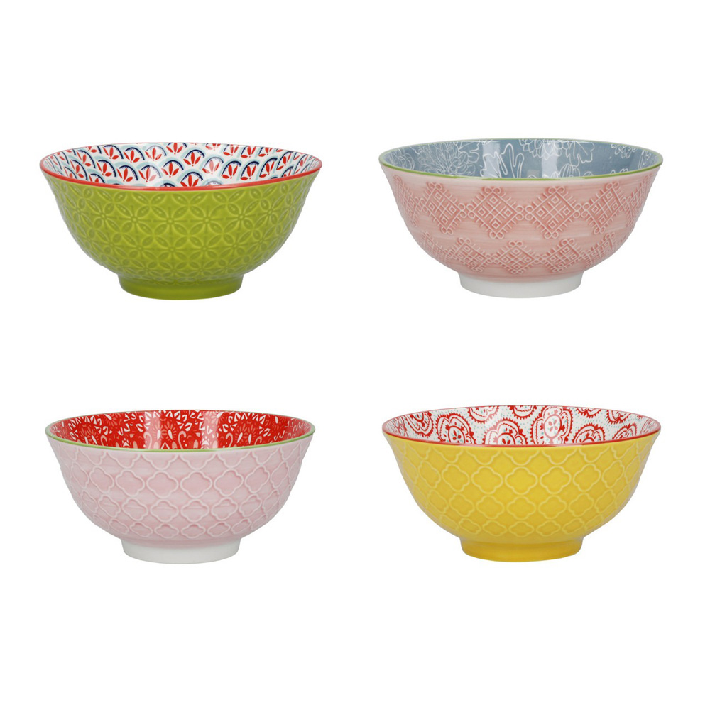 Набор мисок Kitchen Craft Brights, керамика, диам. 15,5 см, 4 шт.