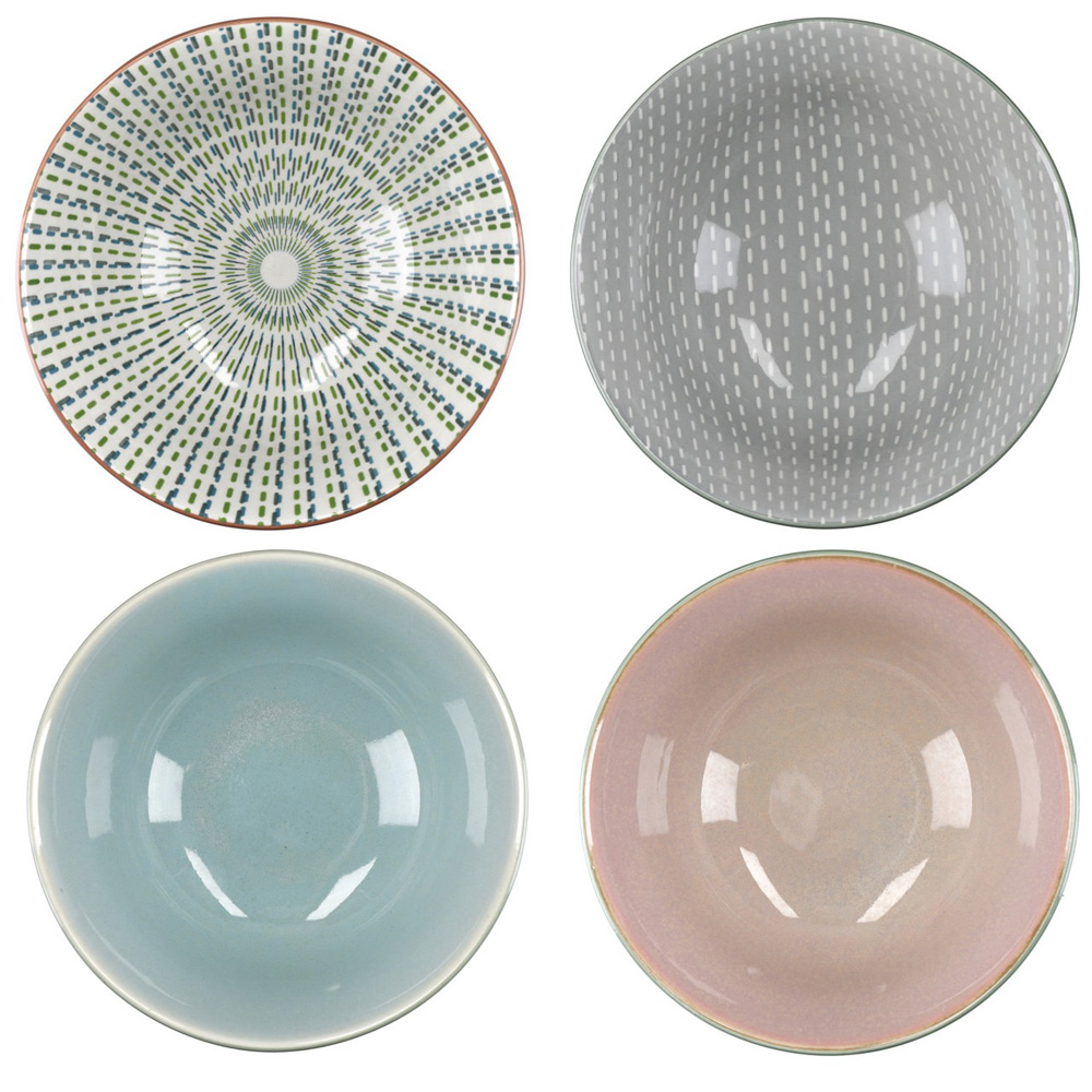 Набор мисок Kitchen Craft Boho Floral, керамика, диам. 15,5 см, 4 шт.