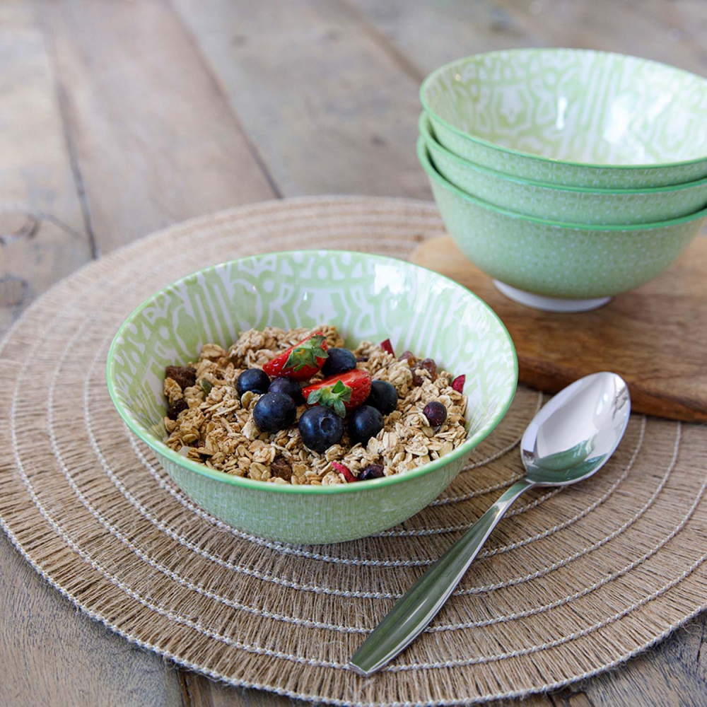 Миска Kitchen Craft GREEN TILE, кераміка, діам. 16 см, 500 мл