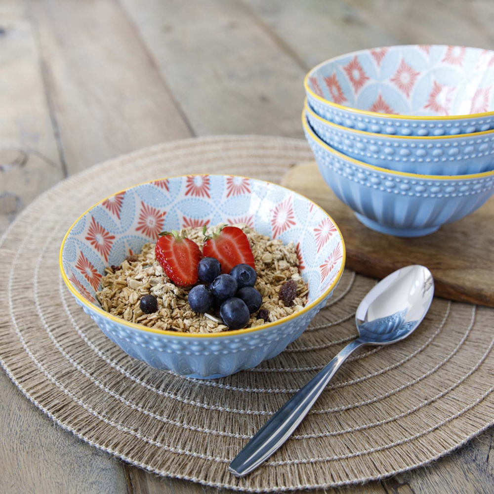 Миска Kitchen Craft BLUE MOSAIC, керамика, диам. 16 см, 500 мл