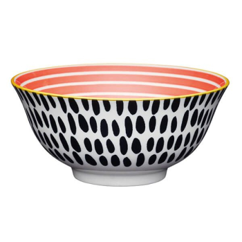 Миска Kitchen Craft RED SWIRL, керамика, диам. 16 см, 500 мл