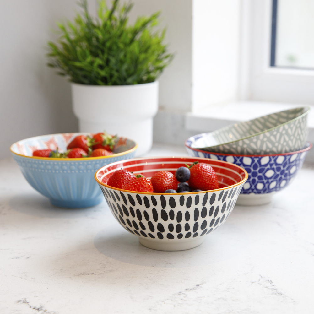 Миска Kitchen Craft GREY TILE, керамика, диам. 16 см, 500 мл