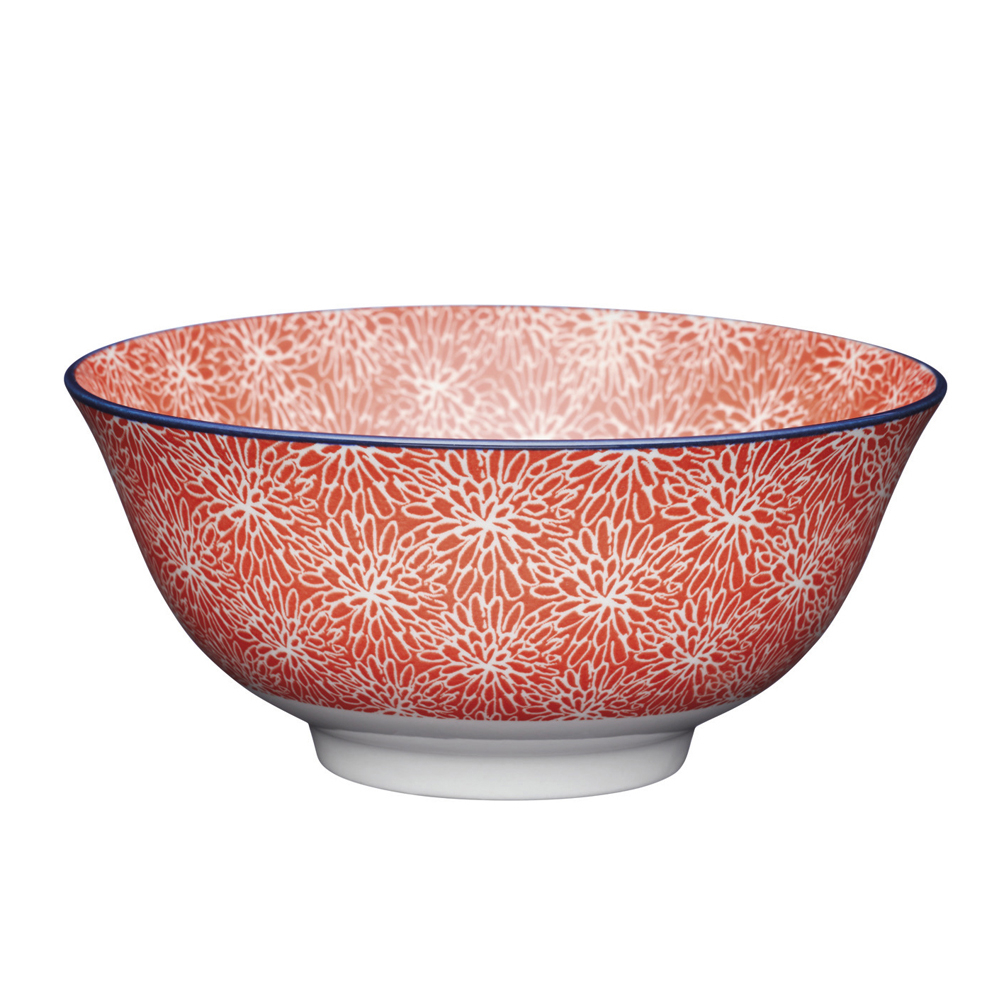 Миска Kitchen Craft RED FLORAL, керамика, диам. 16 см, 500 мл