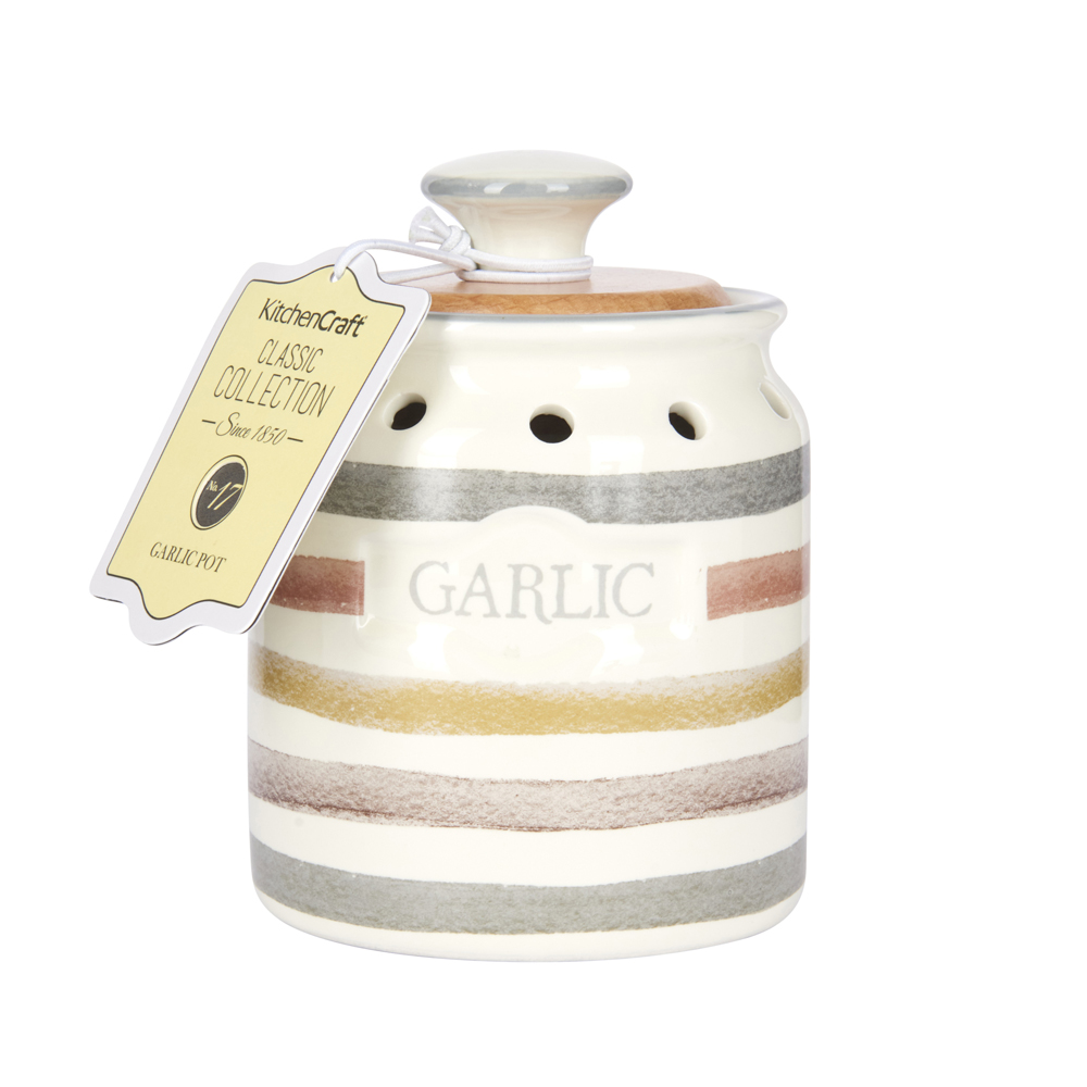 Банка для часнику Kitchen Craft CLASSIC COLLECTION, кераміка, 1050 мл, 8 х 8 х 14 см