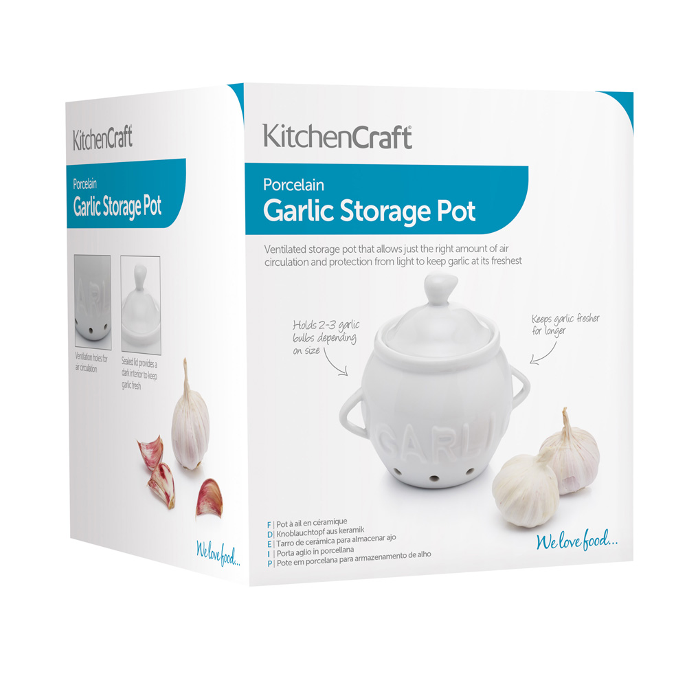 Горшочек Kitchen Craft для хранения чеснока, керамический