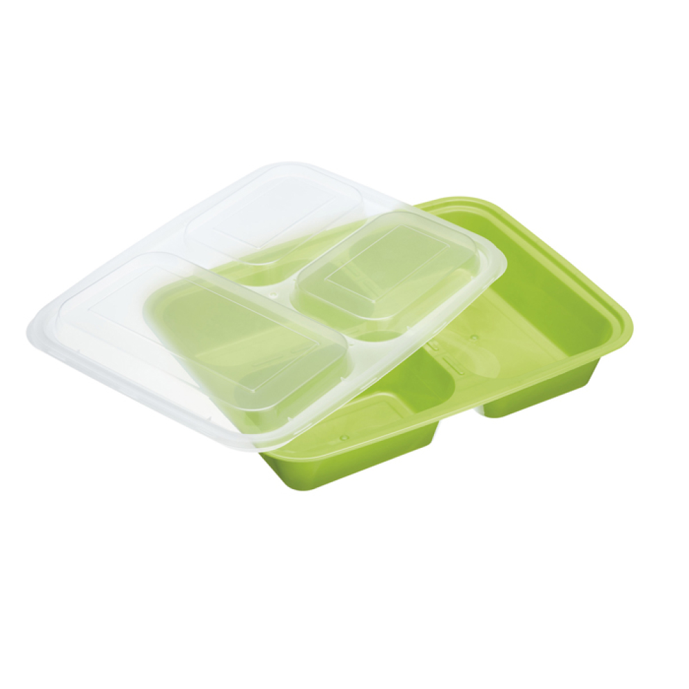 Ланч-бокс на 3 секции Kitchen Craft, пластик, 19 x 24,5 x 4 см