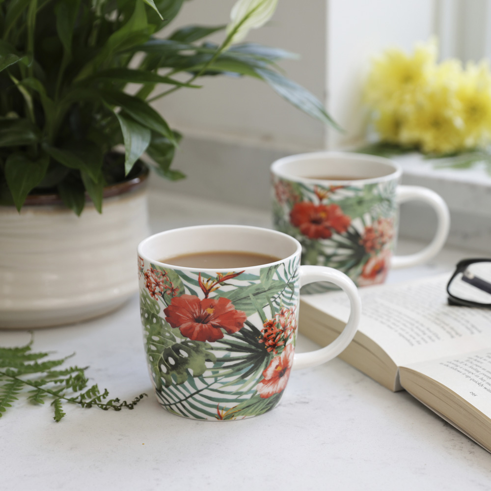 Кружка для чая Jungle Kitchen Craft, фарфор, 425 мл